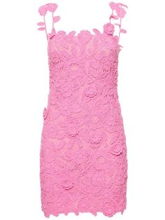 Find Blumarine Floral Macramé Cotton Blend Mini Dress on Editorialist. Fixed straps. Concealed side zip closure. All over pattern placement may vary. Model is wearing a sizeS Fem Outfits, Blumarine Dress, Interview Dress, Dreamy Gowns, Crochet Knit Dress, Barbie Style, All Over Pattern, Pink Ivory, Prom Dress Inspiration