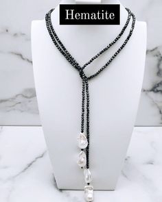 Dark hematite with large baroque pearls bolero lariat necklace 50 inch strand of dark hematite with two baroque pearls on each end. Wear as an elegant scarf or belt! AA grade pearl quality Everything is customizable, just message us! Made to order, 1-2 weeks processing time Handcrafted in Houston, Texas Shipping in the US only Follow us on Instagram! @mochimochi_htx Elegant Scarf, Beaded Scarf, Elegant Scarves, Scarf Necklace, Lariat Necklace, Houston Texas, Baroque Pearls, Houston Tx, Necklace Etsy