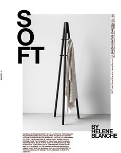 a magazine cover with an image of a coat rack