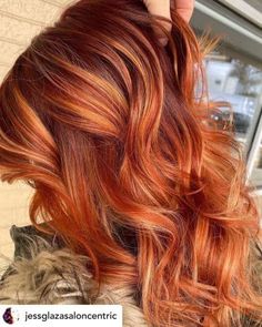 Copper Red Hair Color With Blonde Highlights, Bright Copper Hair Color, Diy Copper Hair Color, Cooper Hair Color Highlights, Fun Hair Color Ideas For Blondes, Copper Hair Color With Highlights, Copper Auburn Hair Color, Red Hair For Cool Skin Tones, Cooper And Blonde Hair