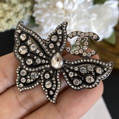 Chanel Butterfly Letter Brooch Dancing Butterfly Brooch, Blooming Charm Chanel Jewelry, Butterfly Brooch, Chanel, Women Jewelry, Women Shopping, Silver, Color