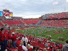 a football stadium filled with lots of people