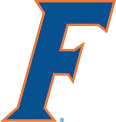 the letter f in blue and orange