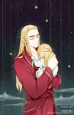 sigun-i-loki: “ Thranduil and Legolas by 妖怪-蜗牛. ” Thranduil And Legolas Fanart, Thranduil And Legolas, Thranduil And Wife Fanart, King Thranduil Art, Thranduil And Oropher, Lotr Elves