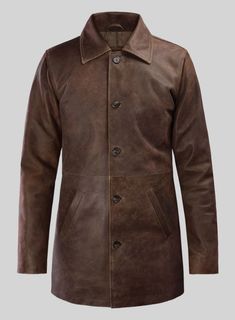 Embrace the supernatural charm with our Winchester Leather Trench Coat – a perfect style to embrace modern attire. Crafted from premium 100% Napa Leather, it boasts a tilted collar design and impeccable craftsmanship for durability. #studiosuits #trenchcoat #leathercoat #leatherapparel #leatherinspiration #mensclothing #leatherdesign #bestofmenstyle #leatherobsession #mensfashionpost #leatherpassion #handmade Classic Leather Jacket With Concealed Placket, Timeless Leather Outerwear With Notch Lapel, Classic Leather Outerwear For Work, Semi-formal Leather Jacket With Concealed Placket, Leather Outerwear With Concealed Placket For Business Casual, Timeless Leather Outerwear For Business, Leather Outerwear With Lapel Collar For Business, Leather Outerwear With Button Closure For Business Casual, Business Casual Leather Outerwear With Button Closure