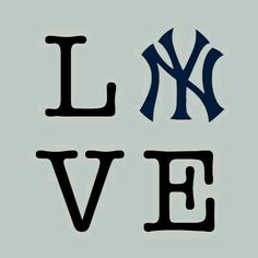 the new york yankees live logo is shown in black and blue on a gray background