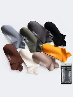 Specification: Style: Casual Color: Mixed Color Size: One Size Pattern: Solid Season: Summer, Spring, Autumn, Winter Material: 100% Cotton Type: Ankle Socks Care and Cleaning: Machine Wash Package included: 10 Pack Socks Casual No-show Winter Socks, Casual Gray Non-slip Socks, Casual Non-slip Gray Socks, Casual Breathable Solid Color Socks, Casual Solid Ankle-high Socks, Golf Socks, Men's Socks, Size Pattern, Swimwear Fashion