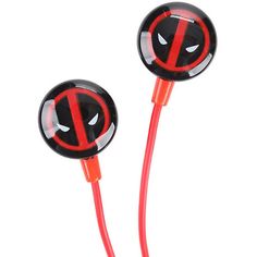 the deadpool headphones are red and black