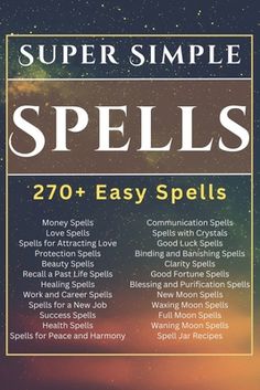 the book cover for super simple spells