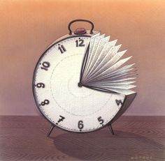 an illustration of a white clock with numbers on it