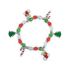 12 Beaded Holiday Charm Bracelet Craft Kits 12 Beaded Holiday Charm Bracelet Craft Kits You get everything needed to make 12 Beaded Holiday Charm Bracelets Christmas Bracelet Ideas, Annual Christmas Party, Christmas Jewelry Diy, Christmas Party Crafts, Beaded Charm Bracelet, Holiday Bracelets, Bracelet Craft, Christmas Craft Kit, Handmade Holiday Gifts