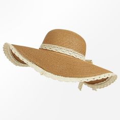 Beat the heat in style with this fashionable straw sun hat. The extra-wide brim provides ample shade and UV protection for your face and neck. The lace trim detail adds a touch of elegance. Lightweight and breathable, it's perfect for sunny days at the beach, outdoor events, or vacations. The durable straw construction ensures lasting quality. Product code: CAC03C4E004HC Spring Straw Sun Hat For Sunbathing, Straw Sun Hat For Spring Sunbathing, Spring Straw Hat For Pool, Straw Hat For Pool In Spring, Brown Sun Hat For Summer, Spring Straw Hat For Sunbathing, Brimmed, Spring Brimmed Straw Hat For Sunbathing, Spring Straw Hat For Sunbathing, Beige Spring Hat For Sunbathing