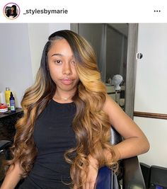 Honey Blonde Traditional Sew In, Blonde Traditional Sew In, Honey Blonde Sew In Weave, Honey Blonde Sew In, Natural Sew In, Sew In Weave, Sew In, Honey Blonde, Blonde Highlights