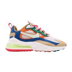 Find NIKE Wmns Air Max 270 React 'multi-color on Editorialist. Wmns Air Max 270 React 'Multi-Color' Nike Multicolor Athleisure Sneakers, Multicolor Jogging Sneakers With Boost Midsole, Sporty Multicolor Sneakers With Boost Midsole, Multicolor Sneakers With Boost Midsole For Jogging, Multicolor High-top Sneakers With Air Max Cushioning, Multicolor Low-top Sneakers With Air Max Cushioning, Nike Air Max Multicolor Sneakers, Nike Multicolor Athleisure Running Shoes, Multicolor Boost Sneakers For Sports