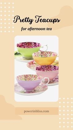 pretty teacups for afternoon tea