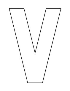 the letter v is shown in black and white with an uppercase cut out to make it