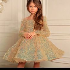 Formal Bridesmaids Sequins 1 Year Baby Girl Birthday Dress Elegant Fluffy Bow Party Wedding Princess Dresses Baptism Costumes Costume Fleur, Sweet Dresses, Baby Costumes Girl, Dresses Winter, Christening Dress, Childrens Dress, Line Dress, Polyester Dress, Sweet Dress