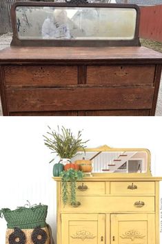 Dresser Makeover Before After Buffet Upcycle, Vintage Dresser Makeover, Before After Furniture, Dresser Makeovers, Upcycle Dresser, Buffet Makeover, Repurposed Dresser, Painted Buffet, Diy Dresser Makeover