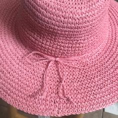 100% Straw Hat In Pink, Absolutely Floppy And Fun . Get Your Floral Sun Dress Ready!! Casual Straw Hat One Size, Casual Sun Hat For Beach, Casual One Size Sun Hat For The Beach, Lightweight One Size Sun Hat For Spring, Pink Summer Hat One Size, Beach Hats For Spring, Casual One Size Crochet Hat For Beach, Lightweight One Size Summer Hat, Casual Beach Crochet Hat One Size