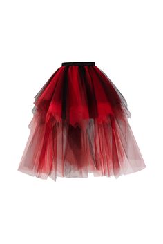 PRICES MAY VARY. {Tutu Skirt Detail}: This fishion tulle skirt is one size.Waist:65-106cm(25.5"-41.7")There is enough stretch in the elastic band.The elastic waist band made it easy to take on/off and stay in place- didn't fidget with it at all while wearing.Lightweight soft tulle and Polyester;double layer of satin slips underneath the tulle to prevent scratching gentle sensitive skin. {Dance Tulle Skirt Feature}: Colorful multi layer+ 2 layer satin lining.The satin underlining is soft,smooth,n Card Skirt, Red And Black Skirt, Halloween Fitted Tulle Skirt, Clown Skirt, Punk Red Skirt For Halloween, Halloween Dance Tulle Skirt, Queen Of Hearts Tulle Skirt Diy, Gothic Tutu Skirts