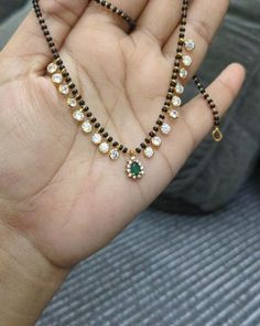 Diamond Nallapusalu Designs, Diamond Black Beads Mangalsutra, Black Beads Designs Latest, Beads Chains Designs, Black Beads Bangles, Nallapusalu Designs Gold Short, Short Black Beads, Short Nallapusalu, Beads Jewellery Designs