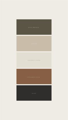 the color scheme for an interior design project with neutrals, browns and beiges