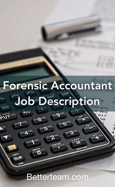 a calculator and pen on top of papers with the words forensic account interview questions