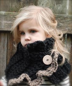 Layla Cowl Crochet children pattern available at LoveCrochet. Find more patterns by The Velvet Acorn and share your own projects at LoveCrochet.Com! Velvet Acorn, Super Bulky Yarn, Seed Stitch, Cowl Pattern, Crochet Cowl, Bulky Yarn, Garter Stitch, Crochet Scarves, Toddler Sizes