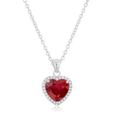 METAL SPECIFICATIONSMetal Name: White Gold 14KSTONE SPECIFICATIONSStone Name: RUBY/DIAMONDStone Cut : Heart and Round cut Stone Specifications: There is one ruby in the center of approx. 5.00 carats (Approx. Size 10.6 x 11.1 mm) and approx. 0.40 carats of round diamonds on the side. Natural earth-mined stones.Total Sto Ruby Heart Pendant, Ruby Diamond Pendant, Red Heart Necklace, Garnet Heart, Ruby Heart, Dainty Diamond Necklace, Garnet Red, Ruby Pendant, Aidan Gallagher