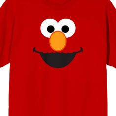 Channel your inner Muppet with this men’s fun short-sleeve t-shirt! The officially licensed Sesame Street tee features a big, colorful graphic of Elmo’s unmistakable face—an adorable image that has been professionally printed against a red background for long-lasting print quality. The short sleeves and crew neck offer comfort and style that are perfect for all-day, any-day wear, and since it's crafted from high-quality, 100% cotton, this tee ensures a soft and comfortable feel. When it's time f Arthur Cartoon, Elmo Face, Mens Red Shorts, Sesame Street Elmo, Prince Purple Rain, Black Shorts Men, Sleeve Packaging, Face Men, Purple Rain