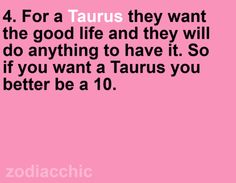 the zodiac sign for taurus is shown on a pink background