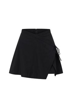 The perfect basic piece to dress up or down! The Rocio Wrap Skort is made from a high quality natural linen cotton blend fabric in black. It is a high waisted style featuring an asymmetric waistband, asymmetric wrap panel at front with ties at side and shorts underneath. Style your look with the Norella Wrap Top and high black boots! Designed exclusively by Sabo. High Black Boots, Wrap Skort, Black Skort, Black High Boots, Wrap Shorts, Cotton Blend Fabric, High Waist Fashion, Sabo Skirt, Refashion Clothes