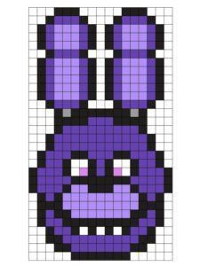 an image of a pixellated purple monster face