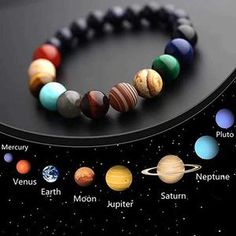 Planet Bracelet, Eight Planets, Solar System Bracelet, Bracelet Shop, Strand Bracelet, Jewelry Bracelet