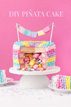 there is a cake made to look like a candy house