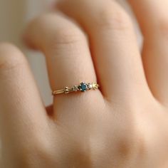 Bluebird Ring, Blue Diamond Ring, Diamond Ring, Three Stone Ring, Engagement Ring, Wedding Ring, Proposal Ring, Gold Ring, Silver Ring, Gift - Etsy Sapphire Opal Ring, Proposal Ring Gold, Engagement Rings Vintage, Ring Three Stone, Blue Engagement Ring, Ring Proposal, Blue Diamond Ring, Gold Promise Rings, Simple Engagement Rings