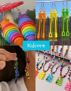 two pictures with different items and the words kidcorre