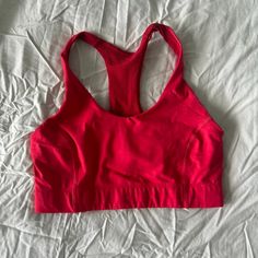 Outdoor Voice's Iconic Doing Things Sports Bra In A Super Cute Bright Scarlet Red. Size Small. 72% Nylon, 11% Polyester, 17% Spandex. Runs A Bit Small - Fits Like Ax Xs/S. Practically Brand New. **Check My Page - I Have Two Other Ov Sports Bras Listed, Happy To Bundle!** Nike Sports Bras Red, Red Seamless Stretch Sports Bra, Seamless Red Sleeveless Sports Bra, Red Seamless Sleeveless Sports Bra, Seamless Red Sports Bra, Red Racerback Sports Bra In Athleisure Style, Red Racerback Sports Bra For Athleisure, Red Racerback Sports Bra For Yoga, Red Racerback Sports Bra For Gym