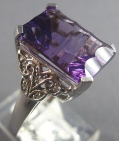 (eBay) Find many great new & used options and get the best deals for ESTATE LARGE 6.80CT DIAMOND & AAA AMETHYST 14KT WHITE GOLD 3D FILIGREE FUN RING at the best online prices at eBay! Free shipping for many products! Formal Purple Amethyst Ring With Filigree, Silver Platinum Amethyst Ring Fine Jewelry, Exquisite Silver Amethyst Ring For Formal Events, Exquisite Silver Amethyst Ring For Formal Occasions, Silver Amethyst Ring In Platinum, Silver Platinum Amethyst Ring With Center Stone, Platinum Amethyst Ring With Silver Center Stone, Formal Purple 14k White Gold Rings, Silver Platinum Amethyst Ring