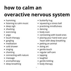 How To Help Nightmares, How To Calm Down When Nervous, Soothe Nervous System, Nervous System Exercise, Healthy Nervous System, How To Calm Nervous System, Calming The Nervous System, Nervous System Regulation Techniques, Calming Nervous System