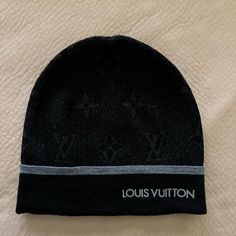 Brand New. Never Worn. No Defects, Holes, Rips, Tears. Designer Black Cap, Luxury Black Adjustable Hats, Modern Black Winter Hat, Designer Black Winter Hat, Elegant Black Beanie Hat, Boy Best Friend Gifts, Louis Vuitton Bucket Hat, Beenie Hat, Louis Vuitton Hat