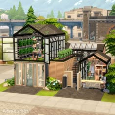 Gardener’s Tiny House 🌿 A 64-tile tiny home for up to two sims with two greenhouses and a small shop! The first floor is the actual living space while the second floor is an open greenhouse.No CC and Maxis Match the sims 4 house exterior || the sims 4 exterior || the sims 4 house || the sims 4 house ideas || sims 4 houses || sims 4 house plans #thesims4 #simshouse #simsbuild #showusyourbuilds #sims4maxismatch #sims4housebuild #simshome #dreamhouse #sims Sims 4 Eco House, Sims 4 Exterior, Loft House Plans, Sims 4 House Ideas, Sims 4 Loft, Lotes The Sims 4, Sims 4 House, Small House Exterior, Sims Freeplay Houses