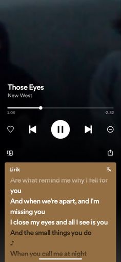 an iphone screen with the text'those eyes are what i am not'on it