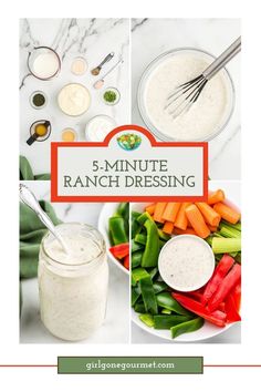 the recipe for ranch dressing is shown here