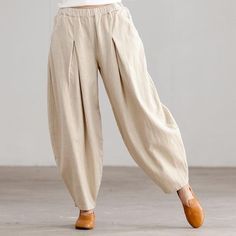 women summer linen wide leg pants,yoga Ramie pants,harem linen cotton women pants we also could cuatom made this pants for other colors and size.please feel free to contact with us Material: Ramie, cottonHere is the size chart for your kind conference:Size S : length 83cm hip :124 cm waist 68- 88 cm M : length 83cm hip :128 cm waist 72- 92 cm L : length 83cm hip :132 cm waist 76- 96cm XL : length 83cm hip :136 cm waist 82- 100 cm Thanks Trouser Pants Pattern, Cotton Wide Leg Pants, Women Trousers Design, Cotton Pants Women, Salwar Pants, Womens Pants Design, Salwar Designs, Salwar Kamiz