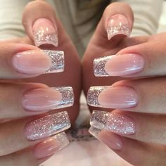 Wedding Nails Design, Clear Nails, Ideal Wedding, Glitter Nail Art, Coffin Nails Designs, Pretty Acrylic Nails, Chic Nails, Best Acrylic Nails