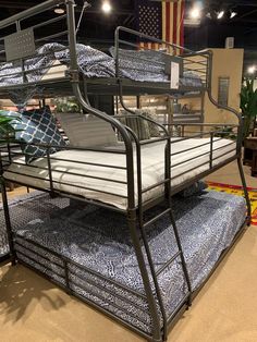 bunk beds are stacked on top of each other