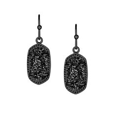 From Kendra Scott, the Lee earrings are a petite version of the classic KS oval shape that has become jewelry box staples. In gunmetal tone metal and black drusy, this little style packs a bold pop of color to your ensemble.  These earrings are rhodium gunmetal plated over brass and measure 0.63" in length and 0.38" in width, on ear wires. Drusy Jewelry, Small Diamond Rings, Gunmetal Earrings, Beautiful Diamond Earrings, Petite Jewelry, Flawless Diamond, Jewelry Education, Platinum Earrings, Kendra Scott Earrings