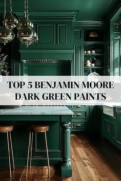 My Top 5 Dark Green Interior Paint Colors by Benjamin Moore… and What I Chose Dark Blue Green Dining Room, Absolute Green Benjamin Moore, Dark Green Wall Paint Ideas, Dark Green Paint Colors Benjamin Moore, Jewel Toned Green Paint, Deep Sea Green Benjamin Moore, Benjamin Moore Essex Green Color Palette, Emerald Green Interior Paint, Deep Tropical Forest Paint Color Bedroom