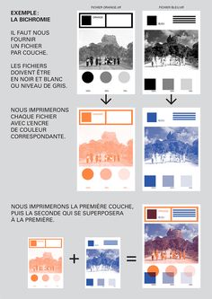 an info sheet with different colors and shapes